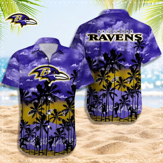 Baltimore Ravens Hawaiian Shirt, NFL Hawaiian Shirt Moonbestprint