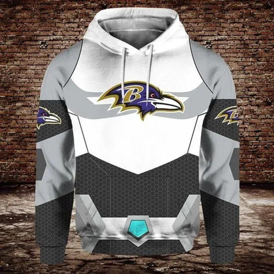 Baltimore Ravens Logo Sliver 3D Hoodie, NFL Hoodie Moonbestprint