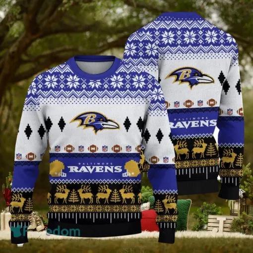 Baltimore Ravens National Football League Ugly Christmas Sweater, NFL Chritsmas Sweater Moonbestprint