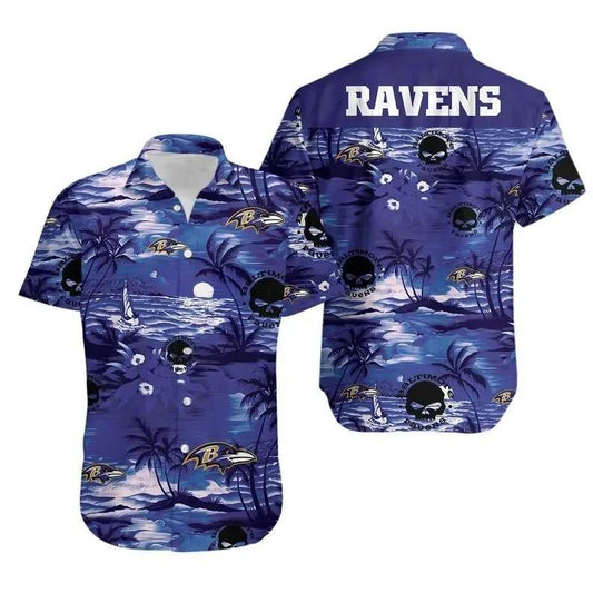 Baltimore Ravens Nfl Football Hawaiian Graphic Print Hawaiian Shirt, NFL Hawaiian Shirt Moonbestprint