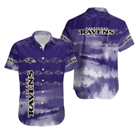 Baltimore Ravens Nfl Gift For Fan Hawaiian Graphic Print Short Sleeve Hawaiian Shirt, NFL Hawaiian Shirt Moonbestprint