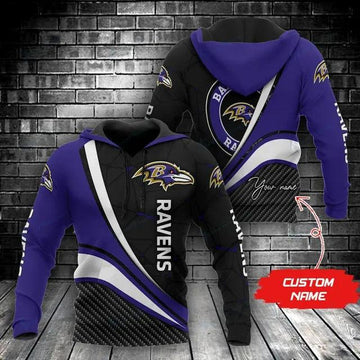 Baltimore Ravens Personalized 3D Hoodie, NFL Hoodie Moonbestprint