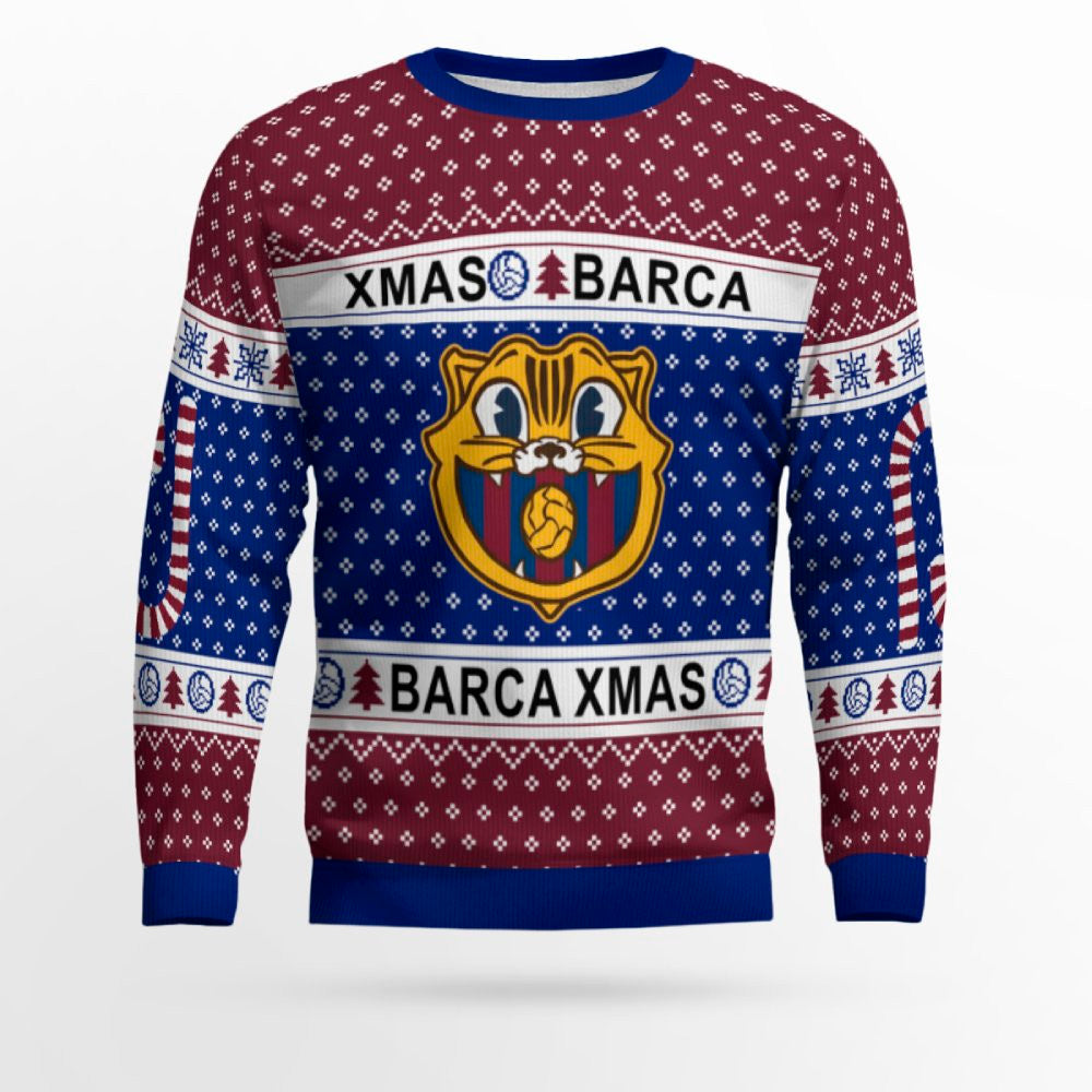 Barcelona Soccer Team Ugly Christmas Sweater 2025 – Moonbestprint