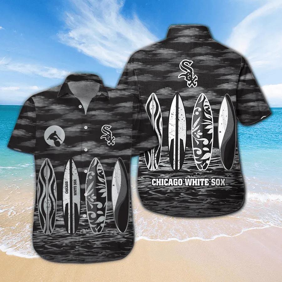 Baseball Chicago White Sox Surfboard Summer Beach Hawaiian Shirt, MLB Hawaiian Shirt Moonbestprint