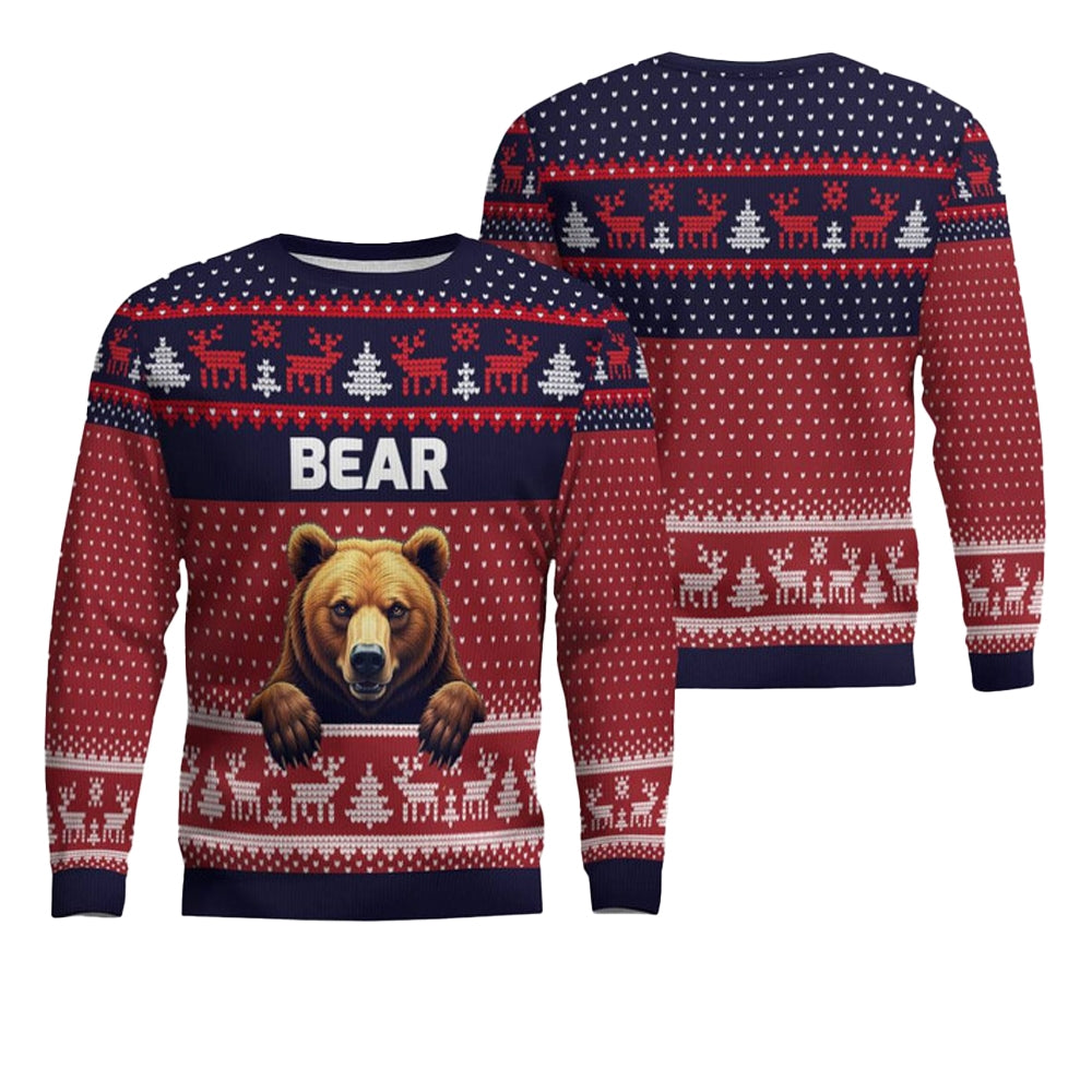 Bear Ugly Christmas Sweater - Moonbestprint