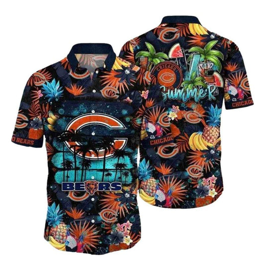 Bears Summer Vibes Tropical Chicago Bears Hawaiian Shirt - Moonbestprint