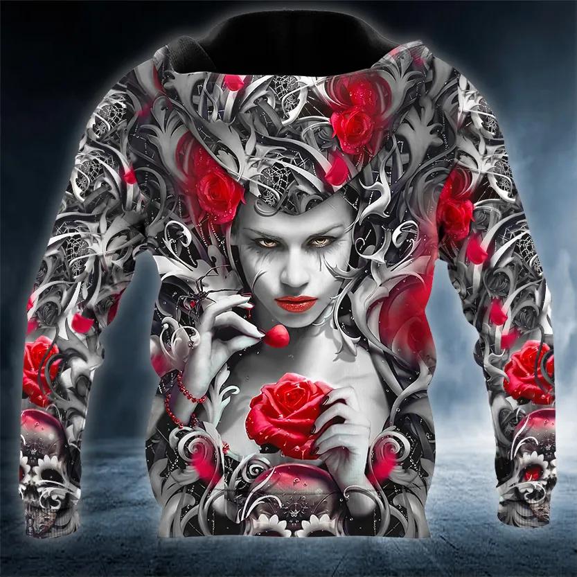 Beautiful Rose Queen Sugar Skull 3D Hoodie Moonbestprint