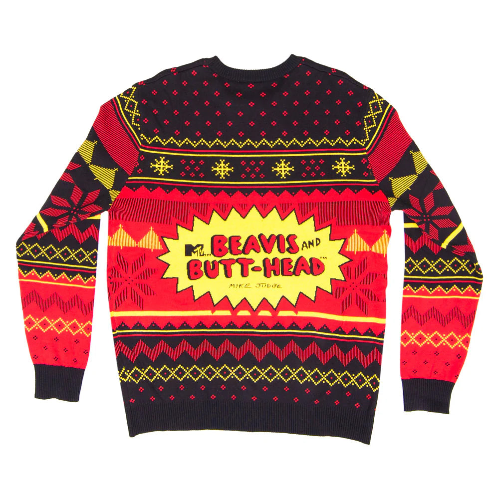 Beavis and Butthead Rock and Roll Three Color Ugly Christmas Sweater – Moonbestprint