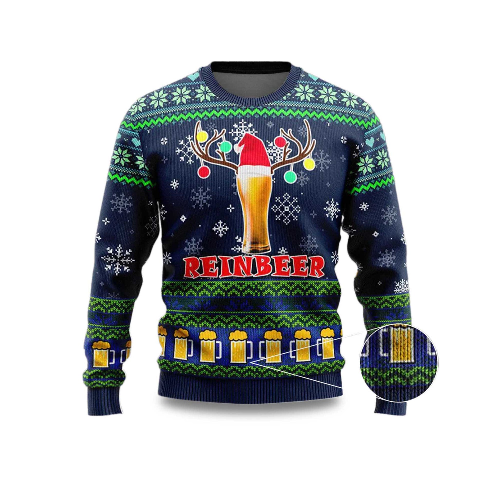 2026 Beer Reindeer Christmas Ugly Sweater Moonbestprint