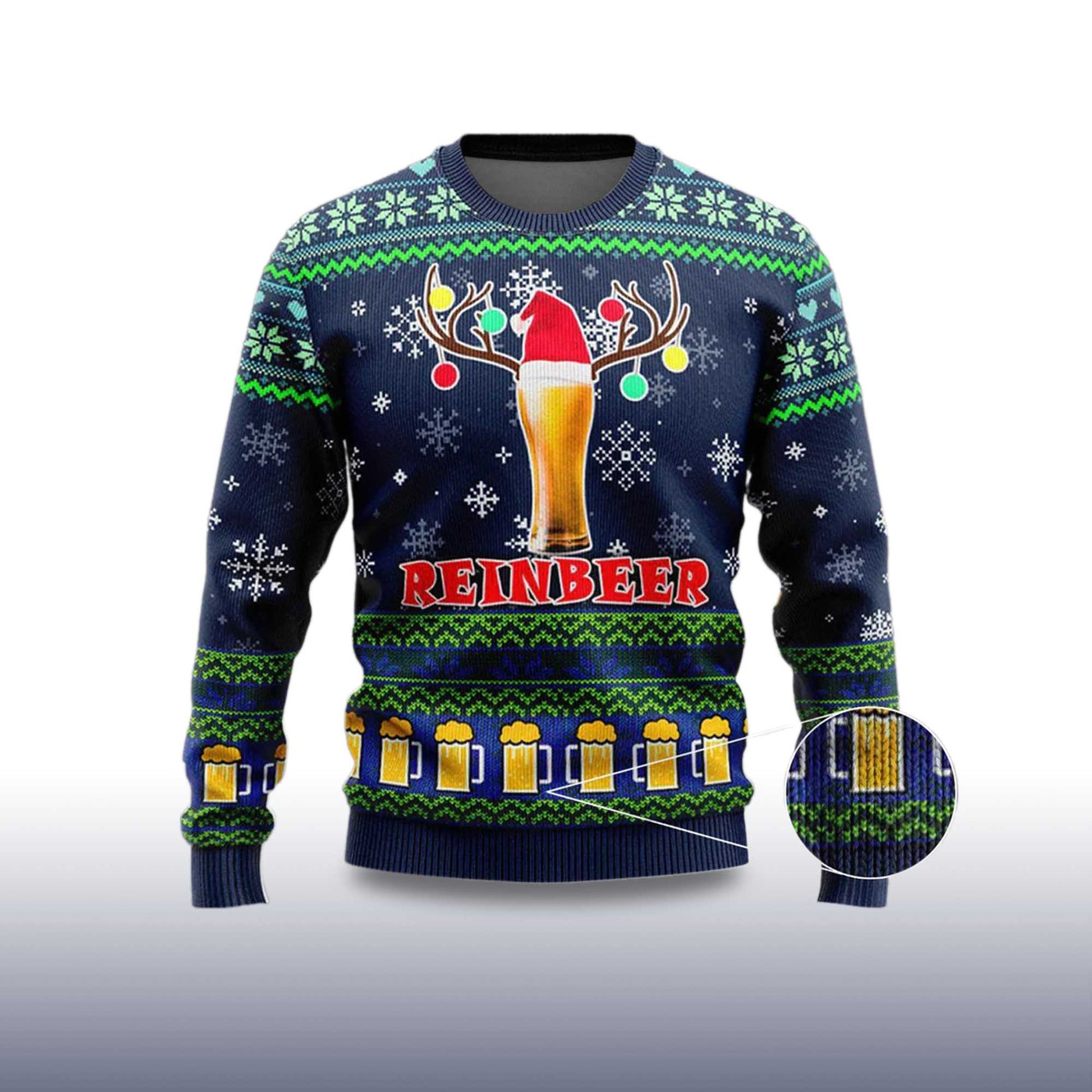 2026 Beer Reindeer Christmas Ugly Sweater Moonbestprint