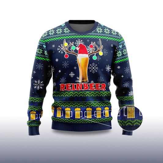 2026 Beer Reindeer Christmas Ugly Sweater Moonbestprint