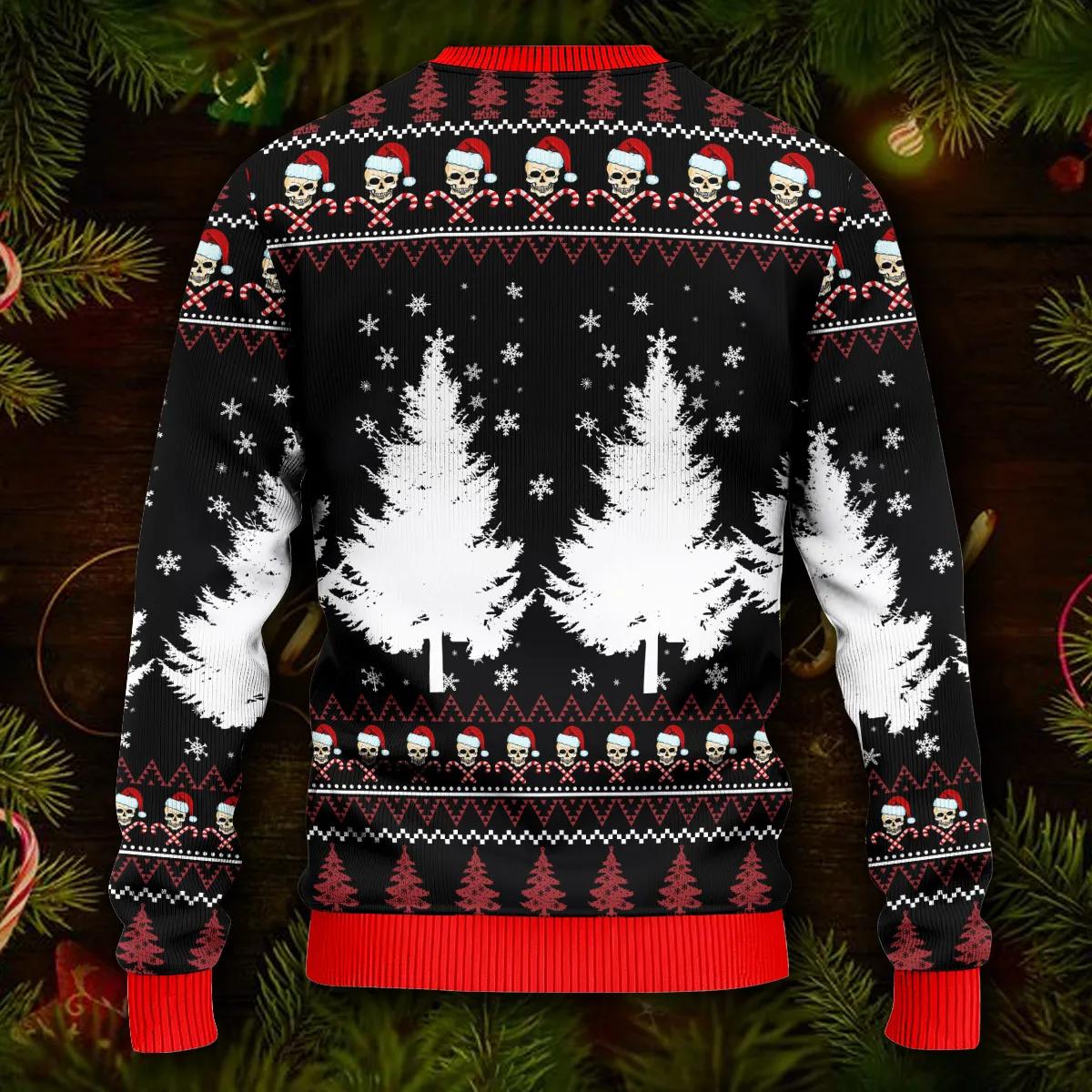 Best Skull Christmas Pattern Skull Ugly Christmas Sweater Moonbestprint