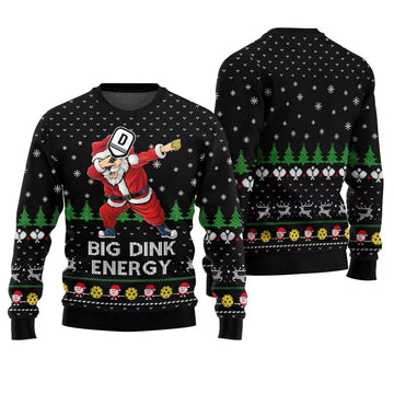 Big Dink Energy Santa Pickleball Christmas Sweater - Moonbestprint