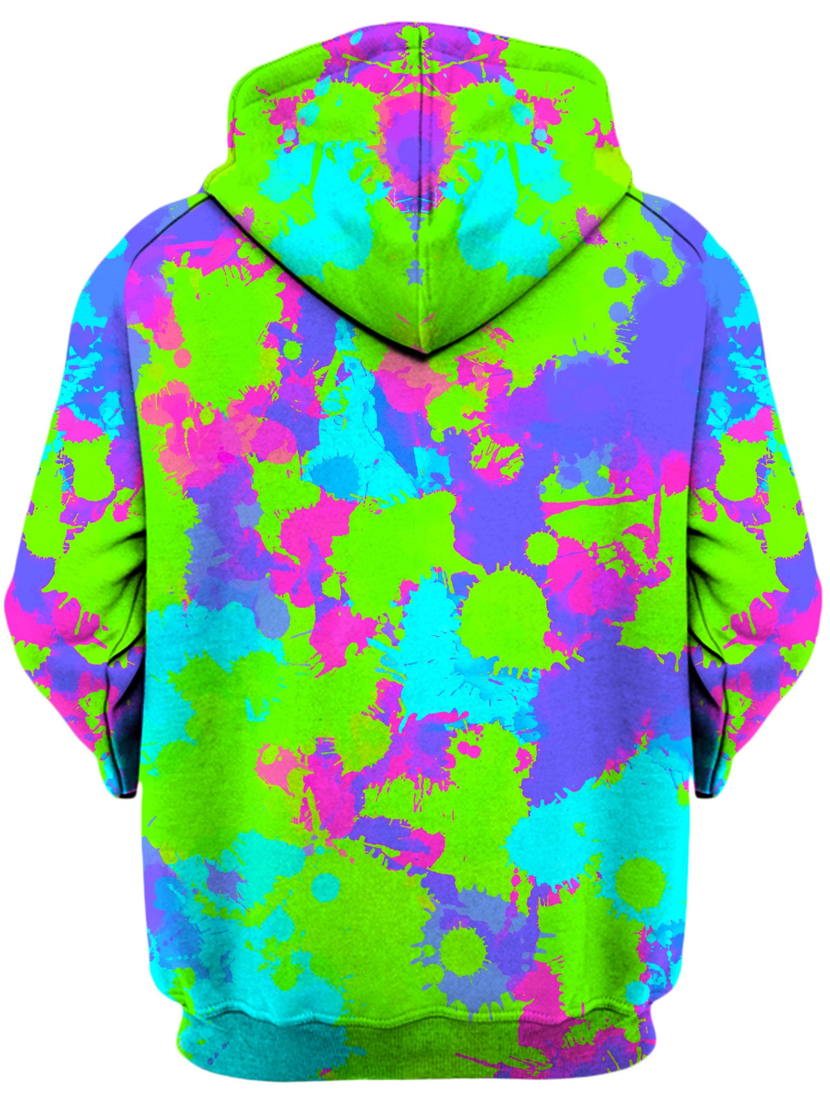 90s Neon Paint Splatter Unisex Hoodie -Moonbestprint