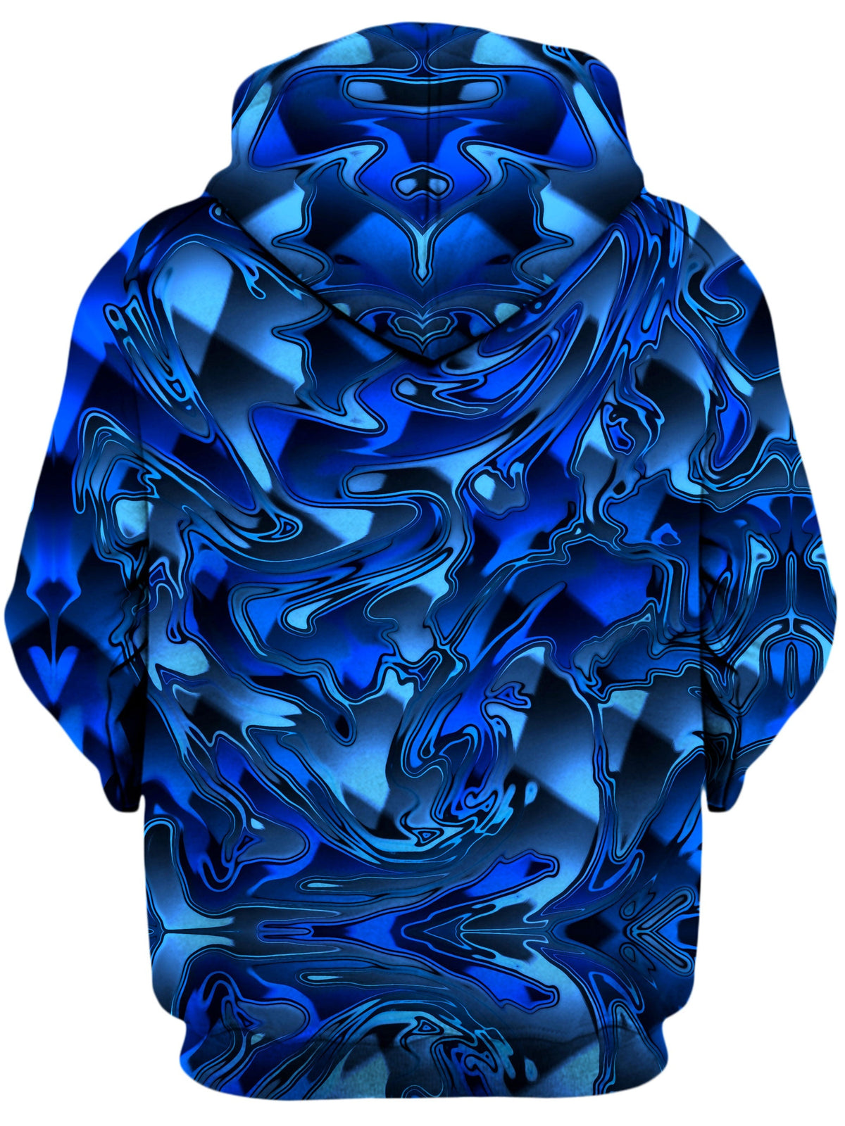 Blue Chromatic Melt Unisex Zip-Up Hoodie -Moonbestprint