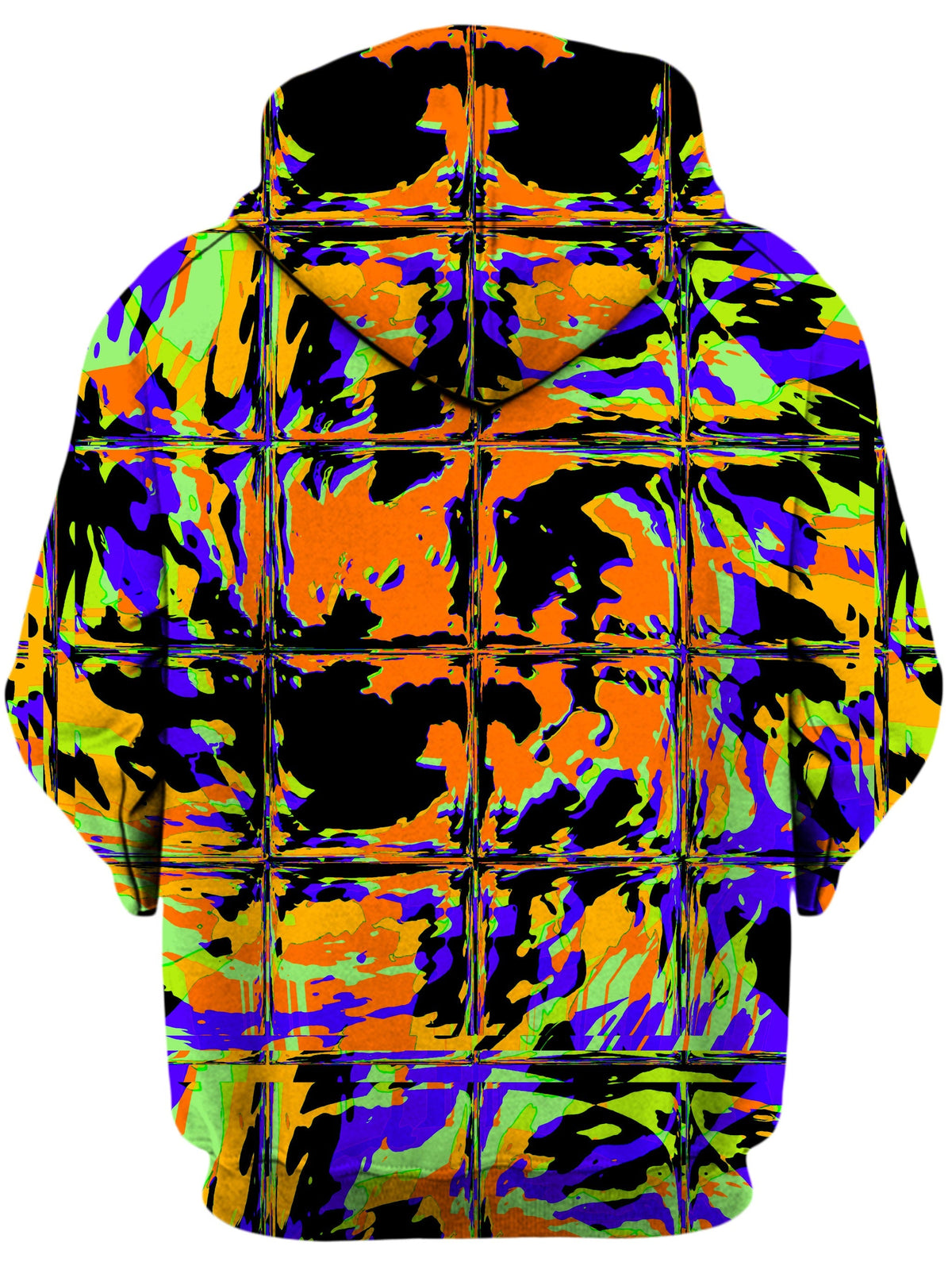Orange Violet Rave Glitch Unisex Hoodie -Moonbestprint