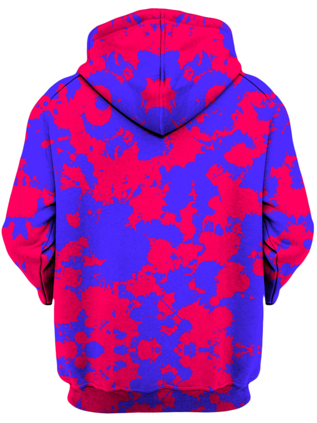 Pink and Violet Paint Splatter Unisex Zip-Up Hoodie -Moonbestprint