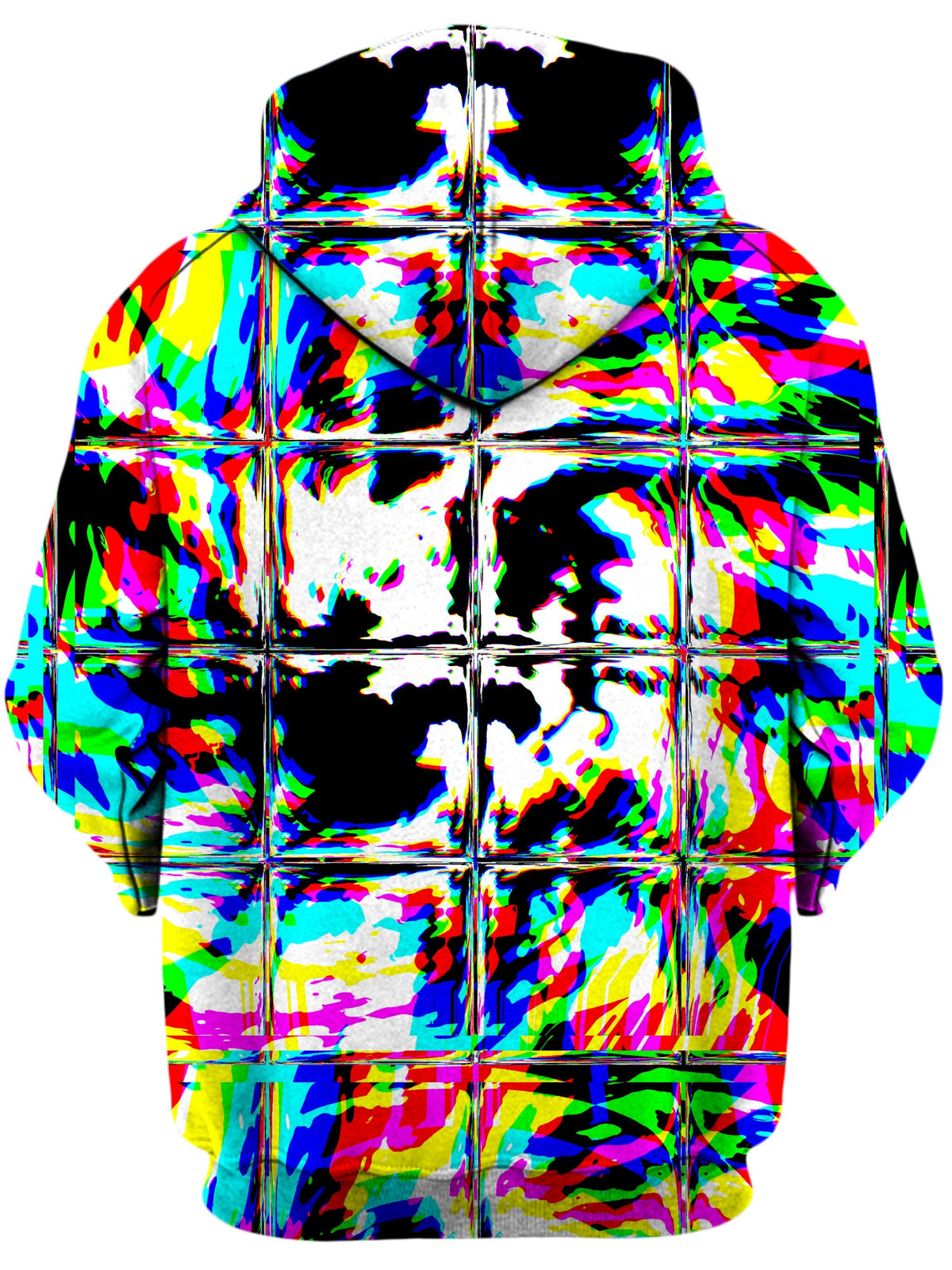 Rave Glitch Og Unisex Zip-Up Hoodie -Moonbestprint