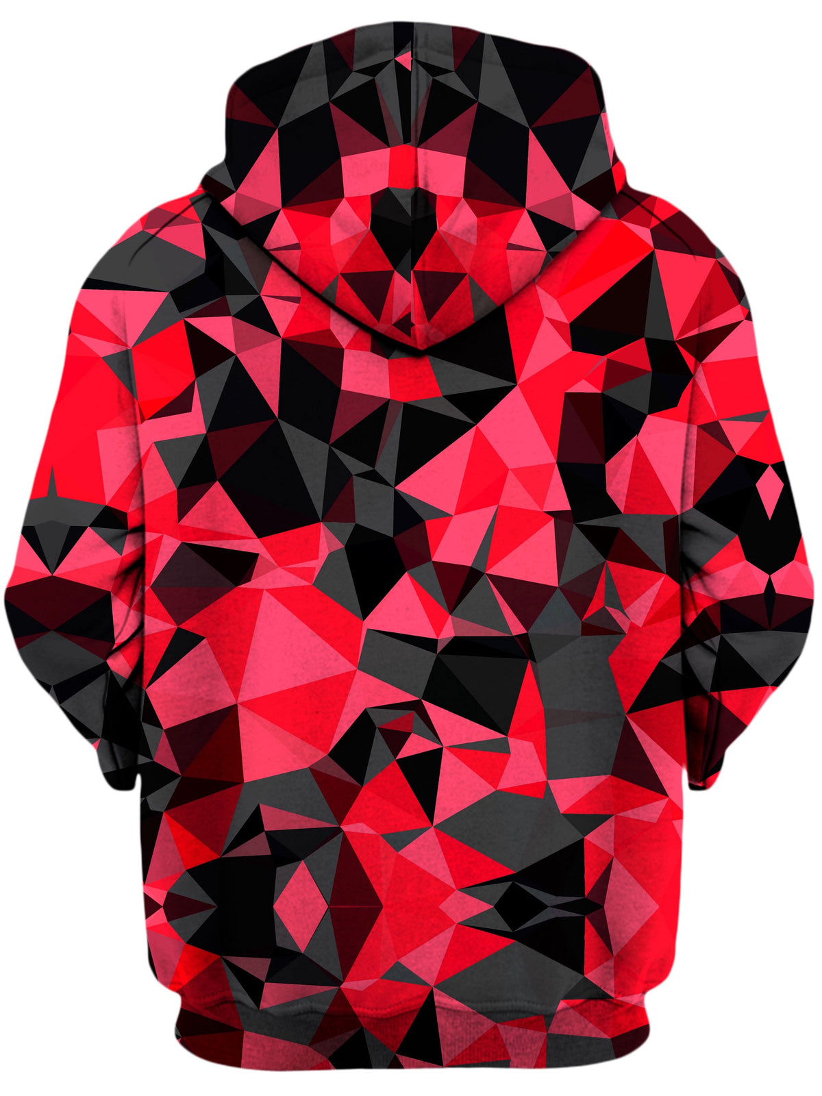 Red and Black Geo Unisex Zip-Up Hoodie -Moonbestprint