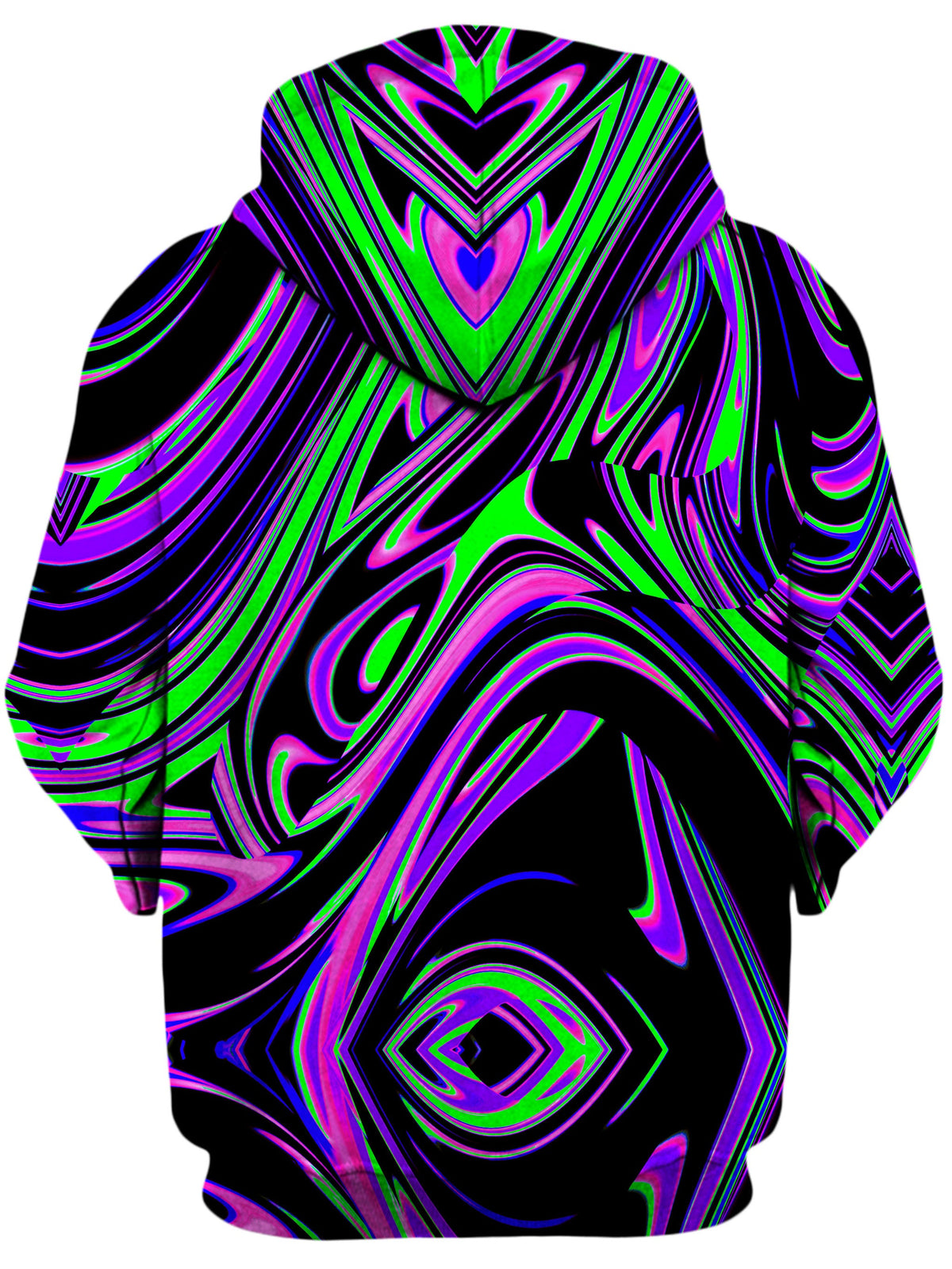 Violet and Lime Blackout Drip Unisex Hoodie -Moonbestprint