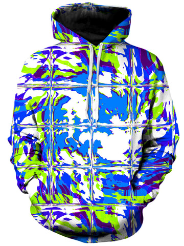 Blue Rave Glitch Unisex Hoodie -Moonbestprint
