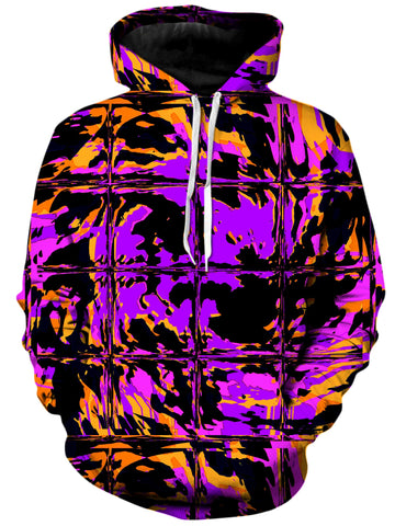 Purple Blackout Rave Glitch Unisex Hoodie -Moonbestprint