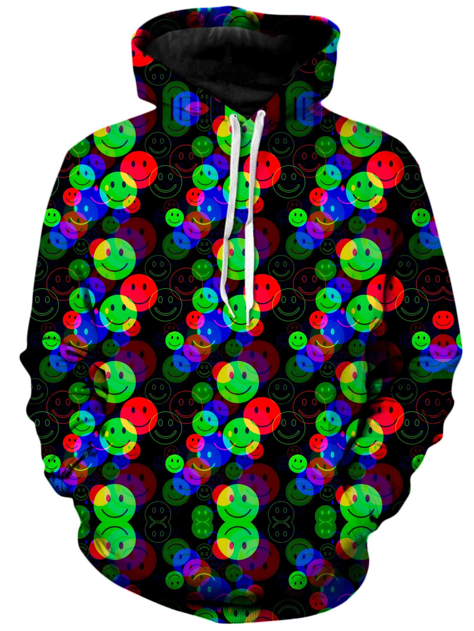 RGB Smile Glitch Unisex Hoodie -Moonbestprint