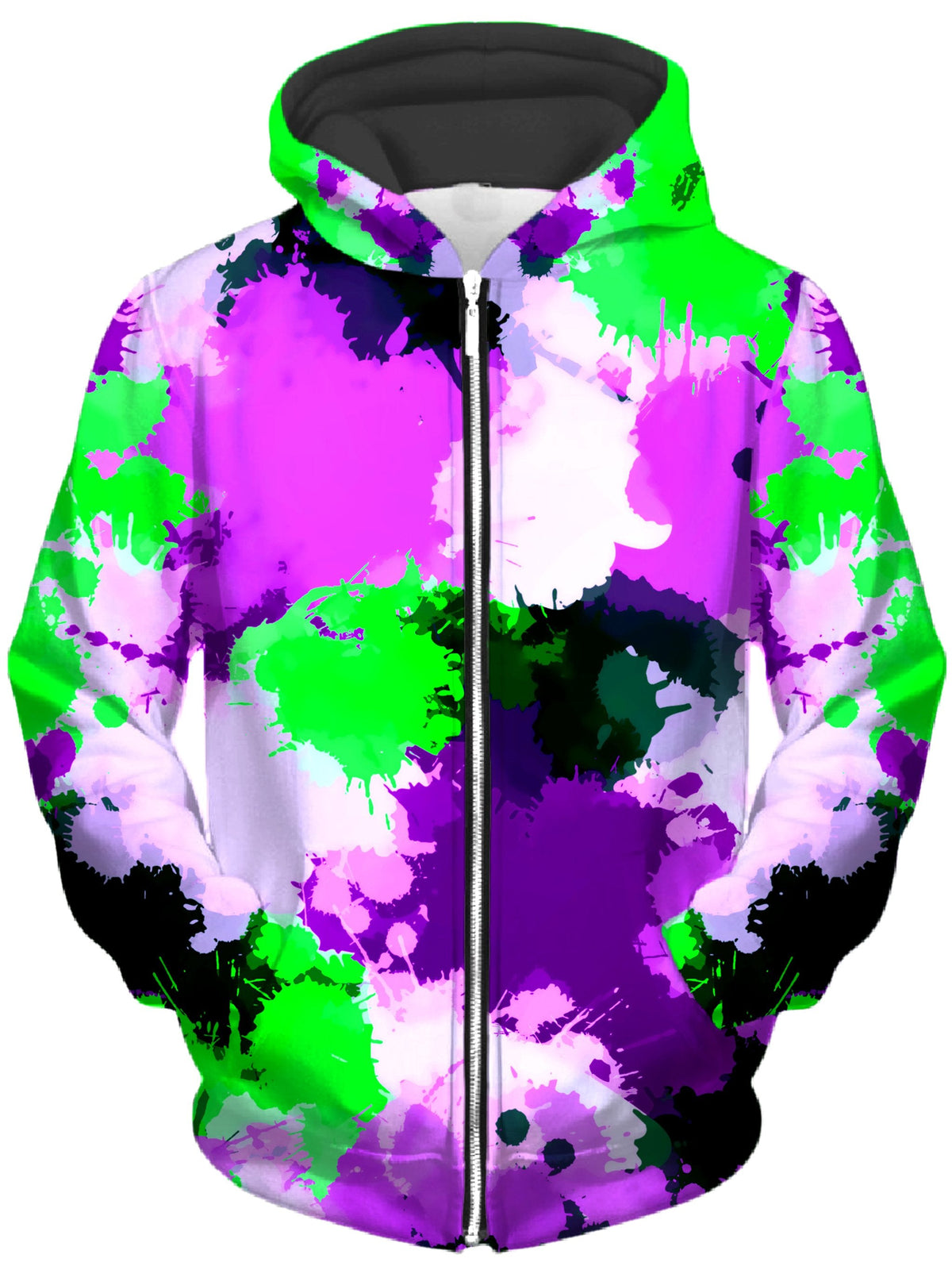 Acid Melt Unisex Zip-Up Hoodie -Moonbestprint