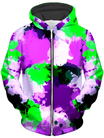 Acid Melt Unisex Zip-Up Hoodie -Moonbestprint