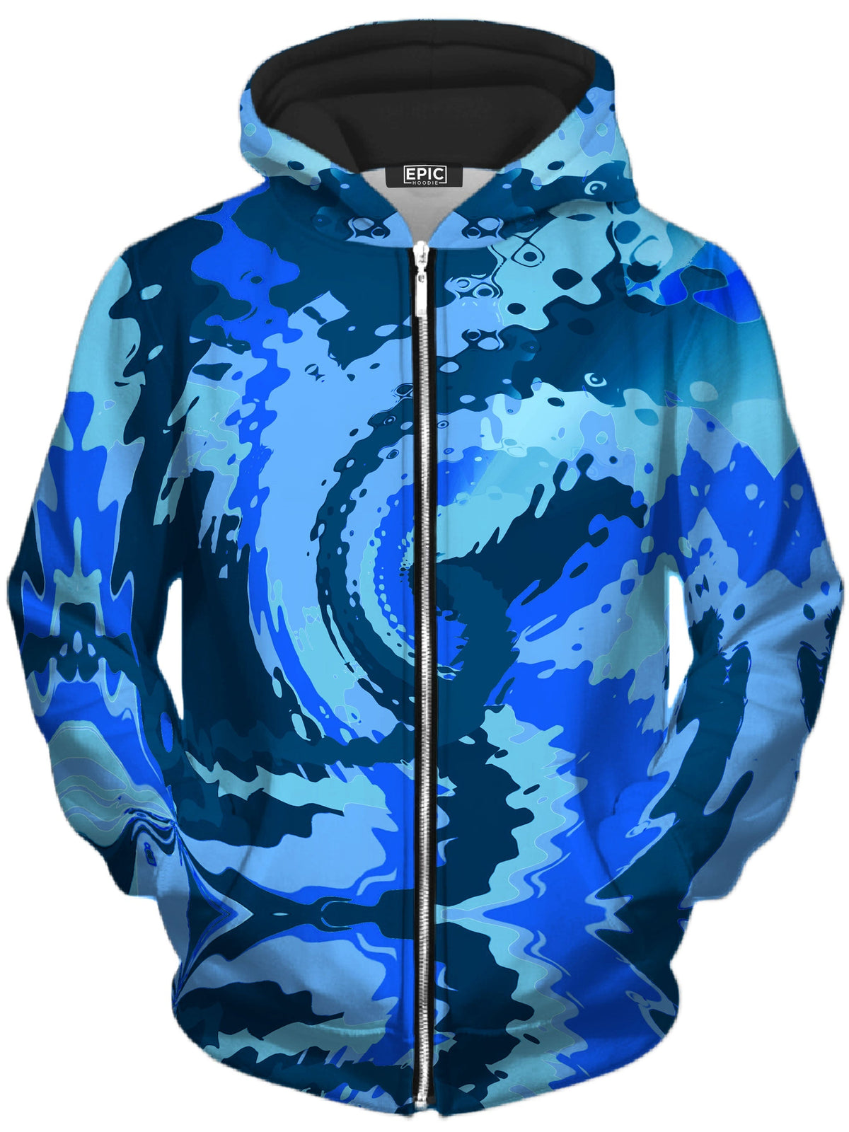 Blue Magic Unisex Zip-Up Hoodie -Moonbestprint