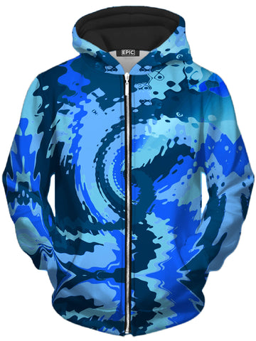 Blue Magic Unisex Zip-Up Hoodie -Moonbestprint