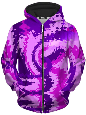 Purple Haze Unisex Zip-Up Hoodie -Moonbestprint
