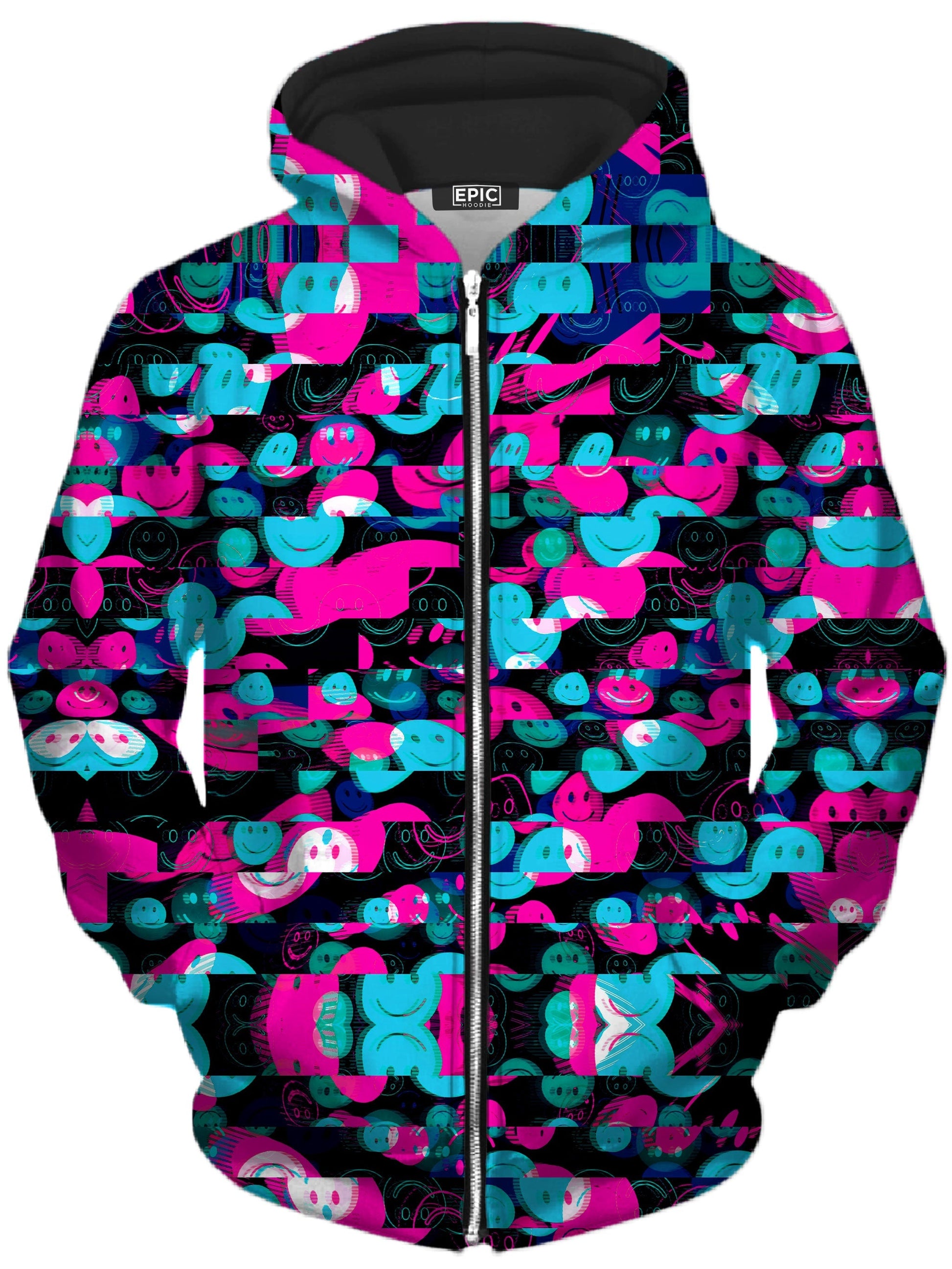 Smiles of Nightmares Past Unisex Zip-Up Hoodie -Moonbestprint