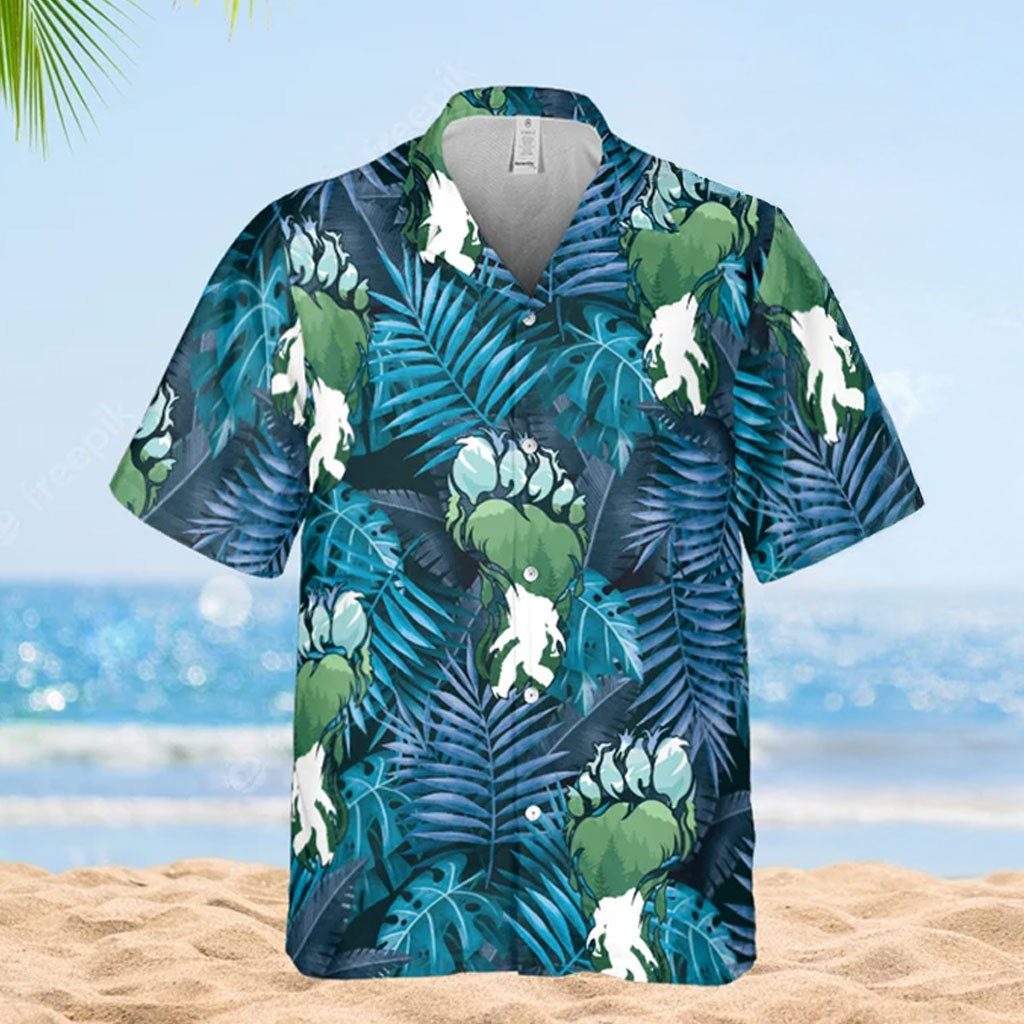 Bigfoot Blue Hawaiian Shirt – Moonbestprint