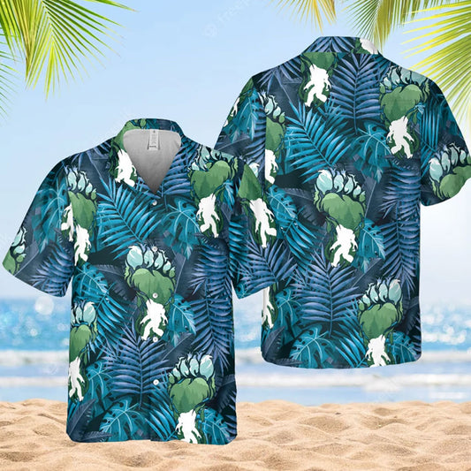 Bigfoot Blue Hawaiian Shirt – Moonbestprint