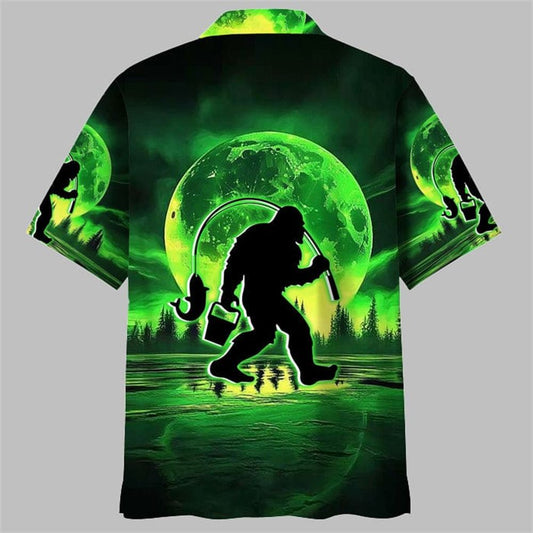 Bigfoot Night Hawaiian Shirt - Moonbestprint