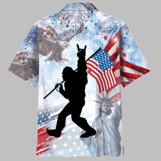 Bigfoot Usa Hawaiian Shirt - Moonbestprint