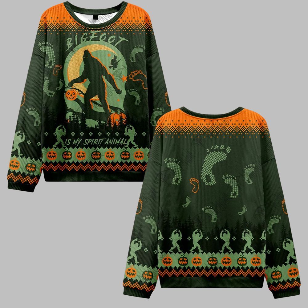 Bigfoot is My Spirit Animal Ugly Sweater 2026 Christmas - Moonbestprint