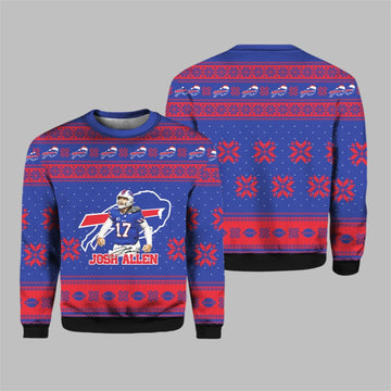Bills Josh Allen 2026 Ugly Christmas Sweater - Moonbestprint