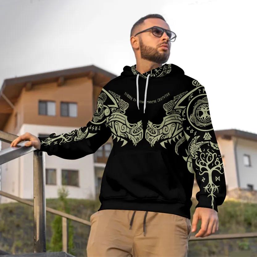 Black Dragons Viking Tattoo 3D Hoodie Moonbestprint