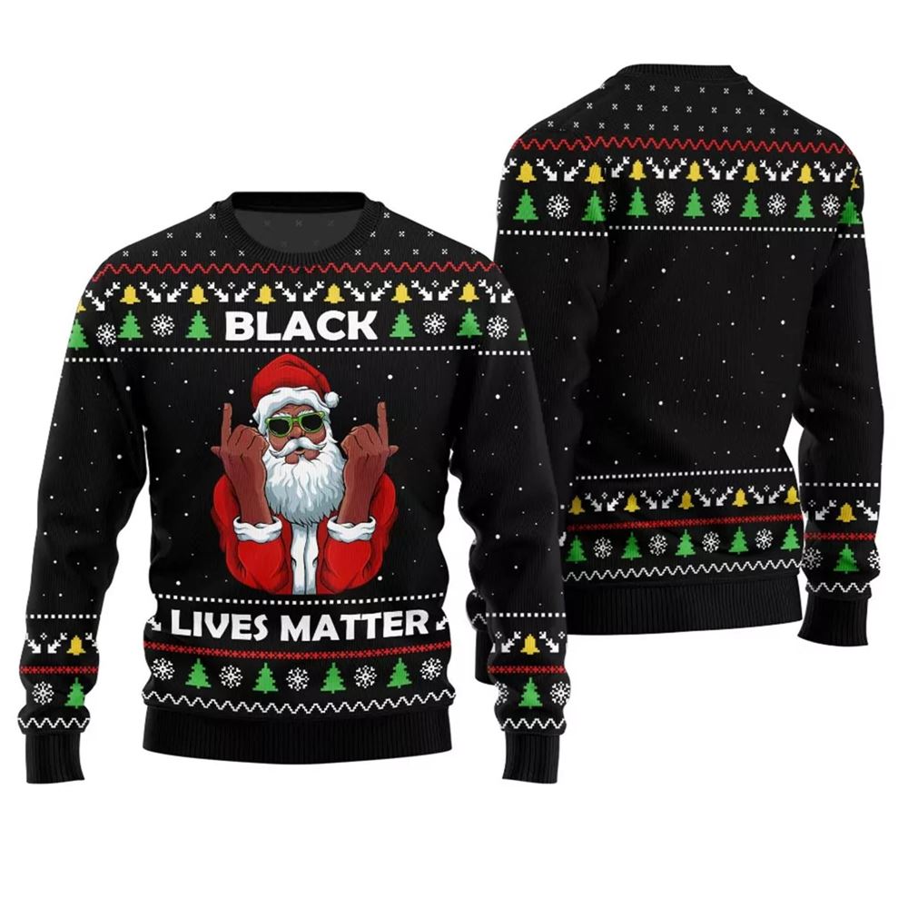 Black Lives Matter Ugly Christmas Sweater - Moonbestprint