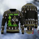 Black Velvet Grinch Will Drink Everywhere Ugly Sweater – Moonbestprint