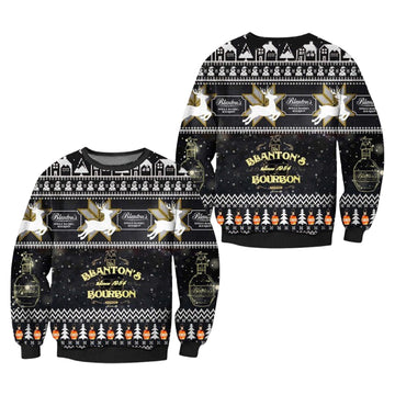 Blanton Bourbon Whisky Ugly Christmas Sweater – Moonbestprint