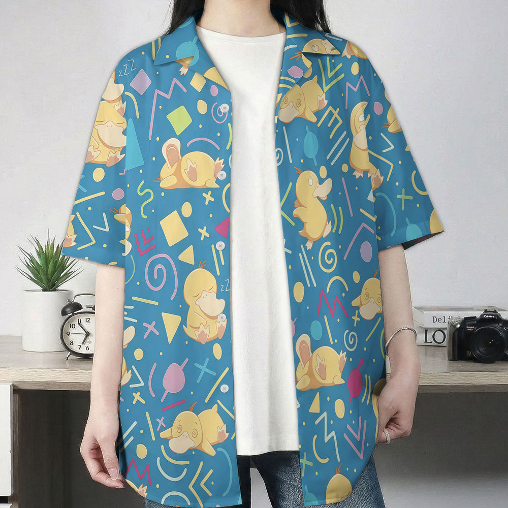 Psyduck Retro Pattern Pokémon Hawaiian Shirt – Moonbestprint