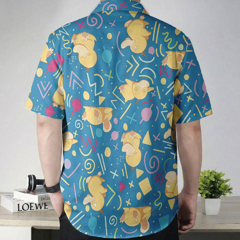 Psyduck Retro Pattern Pokémon Hawaiian Shirt – Moonbestprint