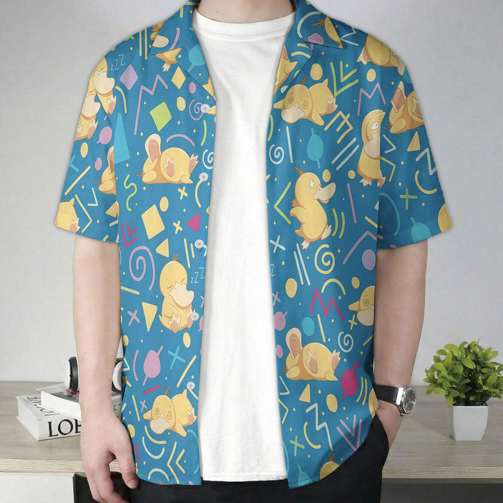 Psyduck Retro Pattern Pokémon Hawaiian Shirt – Moonbestprint