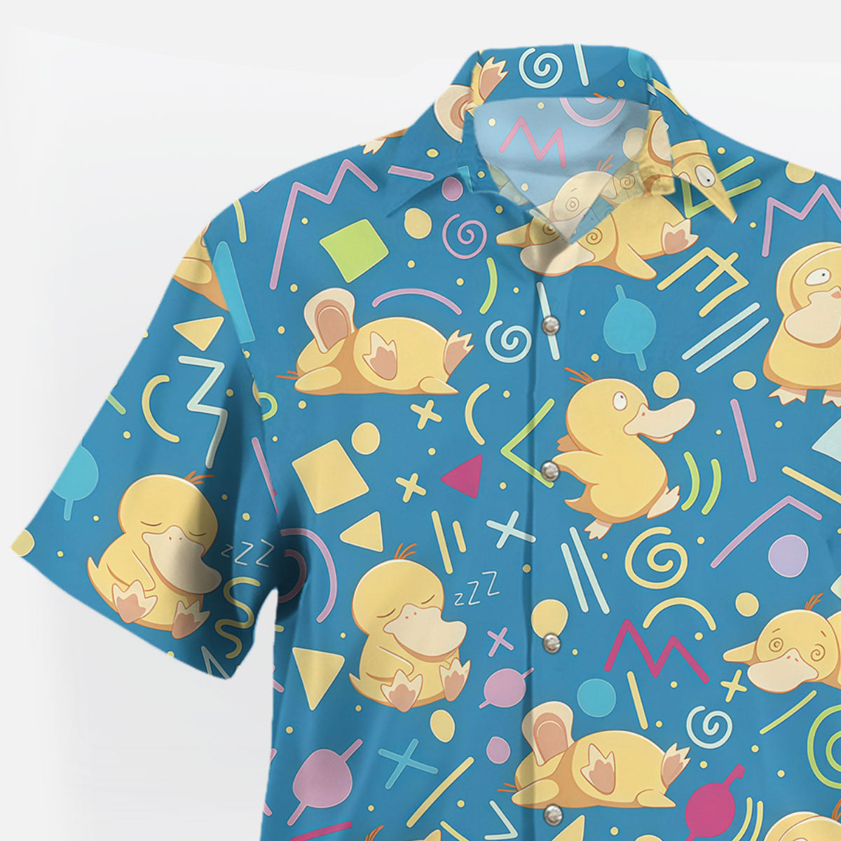 Psyduck Retro Pattern Pokémon Hawaiian Shirt – Moonbestprint