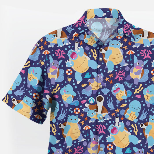 Blastoise Ocean Pattern Pokémon Hawaiian Shirt – Moonbestprint