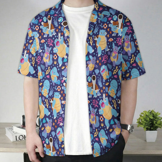 Blastoise Ocean Pattern Pokémon Hawaiian Shirt – Moonbestprint