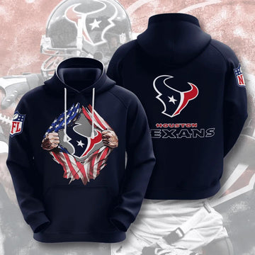 Blood Inside Logo Houston Texans 3D Hoodie, NFL Hoodie Moonbestprint